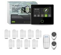 Système d'alarme sans fil HUXGO pour la maison, kit Wi-Fi et GSM 4G : 1 détecteur de mouvement, 9 capteurs de porte, application TUYA, HXA502 B