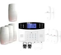 Système d'alarme sans fil pour grandes maisons - Kit GSM et Wi-Fi avec détecteurs adaptés aux animaux et application mobile