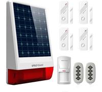 Système d'alarme solaire d'extérieur avec sirène et éclairage - 120 dB