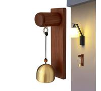 Système D'alerte D'accès - 15 X 6 X 4 Cm En Cuivre Noyer Noir, Décor Esthétique Minimaliste, Ton De Jingle De Vent Apaisant | Boutique Vitrine Espace De Travail Couloir Chemin Entrée Seuil Arrivée Mod