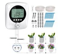 Système d'arrosage automatique d'intérieur, avec double pompe pour 30 plantes en pot, batterie de 4400 mAh, rechargeable, système d'irrigation pour plantes d'intérieur
