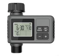Système d'arrosage automatique, minuterie d'arrosage de jardin, avec mode automatique, contrôleur d'irrigation intelligent avec grand écran LCD, temps de pluie jusqu'à 15 jours