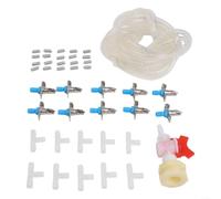 Système d'arrosage automatique pour lapins avec 10 abreuvoirs, tuyau flexible de 5 mètres et connexion facile aux seaux standard