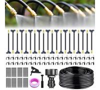 Système d'arrosage de jardin 20 m - Tuyau aluminium - 20 arroseurs 360° - Adaptateur 3/4 pouce