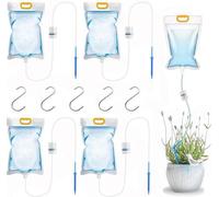Système d'arrosage Famanu pour plantes d'intérieur - Lot de 5 sacs d'irrigation goutte à goutte de 350 ml