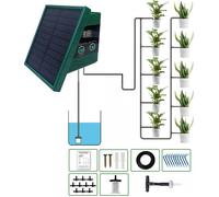 Système d'arrosage goutte-à-goutte - YYV - 10 plantes - 30 programmes - Panneau solaire - Tuyau 10m