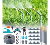 Système d'arrosage pour jardin, 20 mètres, irrigation goutte à goutte, asperseur rotatif à 360°