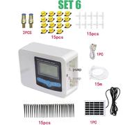 Système d'arrosage solaire automatique, programmateur d'arrosage intelligent, lot de 6