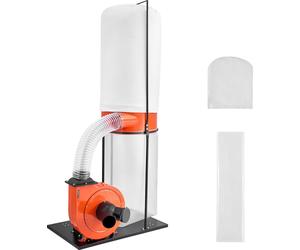 Système d'aspiration SucceBuy, 2038,8 m³/h, aspiration de copeaux de 2,5 microns, système de sciage de 2,0 CV avec sac à poussière de 132,5 L et sac filtrant de 159 L, collecteur de poussière pour le 