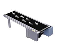 Système de bande transporteuse plate en PVC de bureau à vitesse réglable Mini machine de montage pour emballage Fac (25 x 60 cm) efficace et polyvalent