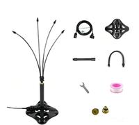 Système de Brumisation en Pied Extérieur, Kit Brumisateur Jardin 8 Bras Flexibles 26.24FT avec Socle Stable et Embouts Laiton