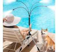 Système De Brumisation Extérieur Réglable, Brumisateur sur Pied De 8 M, Angle Réglable À 360°, Angle Réglable À 360°,Système De Rafraîchissement pour Terrasse Jardin Piscine Barbecue