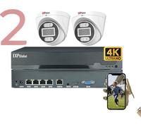 système de caméra CCTV POE 5MP, entrée vidéo 4 canaux, vision nocturne infrarouge, caméra dôme 4CH 2, Aucun