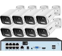 système de caméra de sécurité 8MP, détection de mouvement, design étanche IP67, NVR 8CH et 8 caméras, Aucun