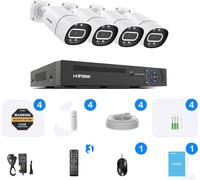 Système de caméra de sécurité CCTV, résolution 8MP, technologie PoE, caméra 8MP 4PCS, 2T