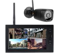 Système de caméra de sécurité DVR 720P sans fil avec écran LCD 7 pouces, vision nocturne & portée de 30 m