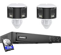 Système de caméra de sécurité, résolution 6MP, vue panoramique 180° ,2 pièces 2TB