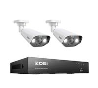 Système de caméra de sécurité ZOSI POE, résolution 8MP Ultra HD, vision nocturne avancée, 8MP NVR 2 pièces caméra 8MP 2T