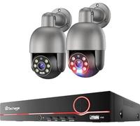 Système de caméra de surveillance, résolution 8MP, détection de mouvement IA, 8CH NVR (2 caméras)-c, 4T