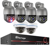 Système de caméra, résolution 5MP, extensible à 16 canaux, 8CH NVR 6 caméra B, Aucun, prise UE