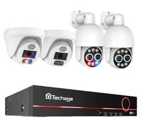 Système de caméra, résolution 8 MP, vision nocturne, NVR 8 canaux 4 caméras b, 1 To, prise UE d