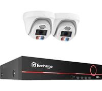 Système de caméras de sécurité, résolution 8 MP, audio bidirectionnel, kit de vidéosurveillance, 8 canaux, 2 caméras 8 MP, 1 T-c