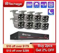Système de caméras de surveillance CCTV - Kit NVR 8 canaux avec 5 caméras IP HD d'extérieur et reconnaissance faciale