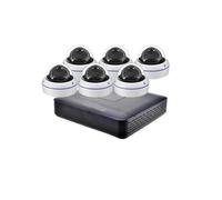 Système De Caméras De Surveillance De Sécurité CCTV 8CH AHD DVR 5 en 1 | Kit Caméra Dôme Métal 5MP Mini Intérieur Extérieur(4T,6PCS 5MP CAM_US PLUG)
