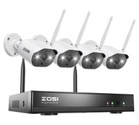 Système de caméras de surveillance - Kit NVR Wifi 8 canaux en résolution 2K, avec caméras extérieures 3MP résistantes aux intempéries