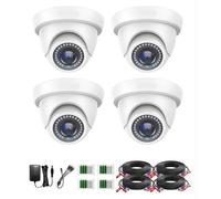 Système de caméras de surveillance - Système de vidéosurveillance - Ensemble de caméras de surveillance dôme 2MP - Résolution Full HD 1080P