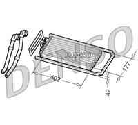 Échangeur de chaleur, chauffage habitacle DENSO DRR12100