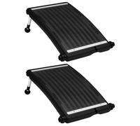 Système de chauffage pour piscine - Magnifique Panneaux de chauffage solaire de piscine courbés 2pcs 72,5x46cm 36220