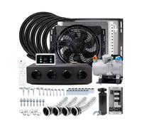 Système de climatisation électrique universel 4 trous sous le tableau de bord 12V 24V pour voiture, fourgonnette, street rod, climatiseur AC classique