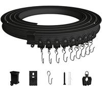 Système de cloisonnement flexible - Rail noir de 5 mètres avec kit de montage complet