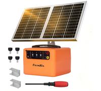 Système de clôture électrique de 48 km, durée de fonctionnement de 0,3 à 1,5 jour, tension de 6 à 12 kV, comprenant un panneau solaire et une batterie