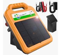 Système de clôture électrique solaire de 16 km, 8 kV, 0,2 J, pour clôtures électriques. Équipé d'une batterie lithium-ion de 10,4 Ah et étanche (indice IP55), idéal pour les volailles, le bétail et le