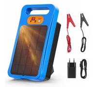 Système de clôture électrique solaire, portée de 10 km, énergie de 0,13–0,2 J, panneau solaire de 3W, batterie de 10,4 Ah