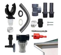 Système de collecte d'eau de pluie, kit de raccordement de citerne, kit de déviation de citernes de pluie | Kit pour la collecte d'eau de pluie à partir du déviateur d'eau de pluie, système