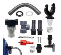 Système de collecte d'eau de pluie - Kit de raccordement pour citerne de pluie - Kit de dérivation - Système de collecte de pluie pour collecter l'eau de pluie à partir du kit de citernes de
