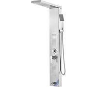 Système de colonne de douche VEVOR, avec 5 modes de douche, éclairage LED, effet pluie et cascade