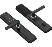 Système de contrôle d'accès, poignée de porte électronique RFID, carte 13,56 MHz, empreinte digitale, mot de passe, serrure de porte intelligente élégante SecureEntry-HL300