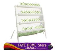 Système de culture hydroponique, 36 emplacements pour plantes, en PVC-U, 4 niveaux, débit maximal de la pompe à eau : 200 l/h, hauteur de refoulement maximale de la pompe à eau : 1,8 m