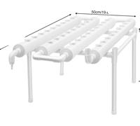 Système de culture hydroponique, 36 emplacements pour plantes, matériau alimentaire, BLANC