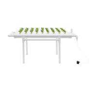 Système de culture hydroponique - 36 sites de plantation - Système de culture sans terre - Technologie de film nutritif - Pompe - Éponges - Paniers économes en eau - 100 x 50 x 30 cm - Tube en PVC