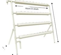 Système de culture hydroponique, 36 trous de plantation, système de jardinage vertical, BLANC