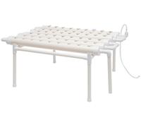 Système de culture hydroponique - 54 emplacements pour plantes - Kit de culture sans terre - Pompe à eau - Convient pour les légumes, les salades, les fleurs et les fruits - Blanc