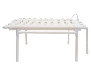 Système de culture hydroponique, capacité de 54 plantes, structure en PVC-U durable, BLANC