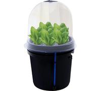 Système de culture hydroponique, en PP et PVC, dimensions : 27 x 27 x 29 cm, compatible avec diverses plantes hydroponiques, culture en eau profonde avec technologie de brumisation, conception résista