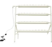 Système de culture hydroponique - Kit de culture - 36 emplacements de culture sur un côté - Pompe 4 W, hauteur de refoulement 1,8 m - Dimensions 95 × 45 × 100 cm - Charge maximale 7,5 kg - Étanche - B