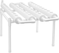 Système de culture hydroponique - Kit de jardinage vertical - 36 emplacements pour plantes, 4 tubes - 1 niveau en PVC-U - Pour la culture d'intérieur avec pompe à eau - Blanc